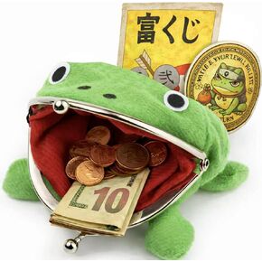 Frog purse Animal frog wallet - Frog coin purse Funny coin purse +1 Lucky coin - Coin puerse for boys in Saudi Arabia