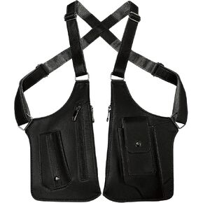 ECGER Large Double Shoulder Armpit Bag - Underarm Holster for Men, Anti-Theft Concealed Crossbody Wallet|phone Pouch for Outdoor Travel Cycling Work, Premium PU Leather (Black Armpit Bag) in Saudi Arabia