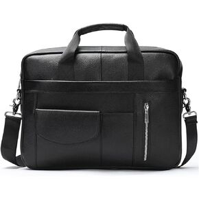 Men's Genuine Leather Handbag Business Bag Top Layer Cowhide Handbag for Lawyers Laptop Shoulder Bag for Crossbody in Saudi Arabia