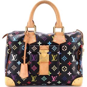 Louis Vuitton Pre-Loved Speedy Handbag Monogram Multicolor 30, Black in Saudi Arabia