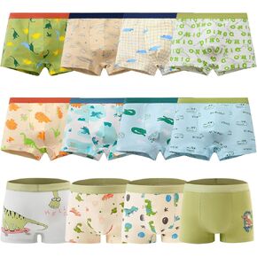 Boys Boxer Briefs Soft Comfortable Boy Shorts Dinosaur Pattern Boxer Shorts Underwear 12 Pack, 2-12 Years in Saudi Arabia