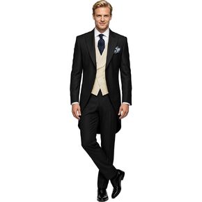 Wemaliyzd Men's 3-Piece Tailcoat Tuxedo Suit for Wedding & Formal Wear in Saudi Arabia