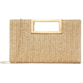RNIEGA Straw Clutch Handbags Summer Clutch Woven Boho Beach Bags Straw Purses for Women in Kuwait