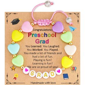 Kindergarten Preschool Graduation Gifts for Girls Kids, Adjustable Heart Bracelet Class of 2026 Grad Graduation Jewelry Gifts in Saudi Arabia