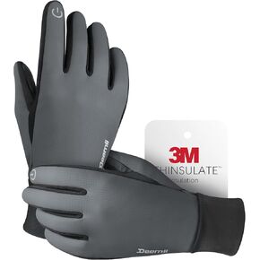 Winter Gloves Men Women Made with 3M Thinsulate, Lightweight Thermal Warm Gloves for Cold Weather with Touch Screen Fingers, Water Resistant Running Gloves for Cycling, Hiking, Driving in Saudi Arabia