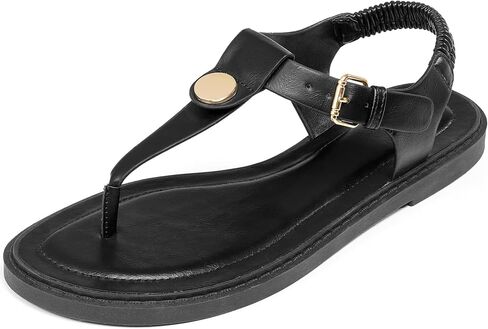 Alicegana Flat Sandals for Women Dressy: Comfortable Cute Thong Flats Walking Summer T-Strap Shoes with Adjustable Ankle Buckle 2026 in Saudi Arabia