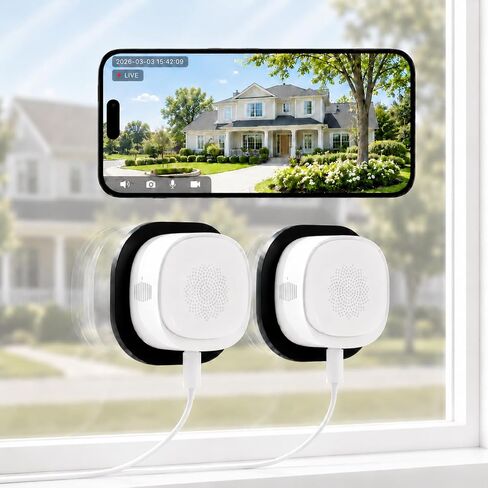 ELECCTV 2.5K Window Camera, 2.4G/5G WiFi Indoor Camera for Home Security, AI Starlight Color Night Vision, Person&Motion Detection, 24/7 Recording,SD/Cloud Storage, 2-Way Talk, Alexa, No Drill Install in Saudi Arabia