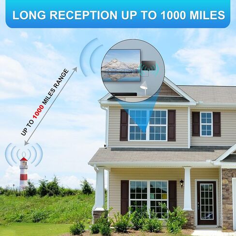 TV Antenna Indoor,Antenna for Smart TV Support 8K 4K 1080P, 950 Miles Long Ranges TV Antenna for Local Channels,Digital TV Antenna with Signal Amplifier/Booster,16.5ft HDTV Coaxial Cable in Saudi Arabia
