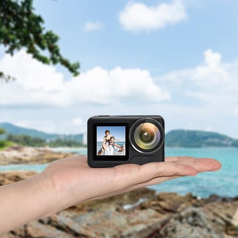 JOH 4K 60FPS 20MP WiFi Action Camera with Front LCD & Touch Rear Screens, 131 Feet Waterproof, Stabilization, EIS 2.0, Remote Control Outdoor Sports Camera, Vlog Underwater Camera with 2X Batteries in Saudi Arabia
