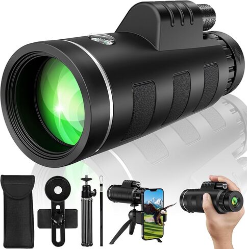 40x60 Monocular Telescope with Smartphone Adapter and Telescope Case High Powered Monocular, Compact Monocular for Wildlife, Hunting, Camping, Travel &Outdoor Adventures in Saudi Arabia