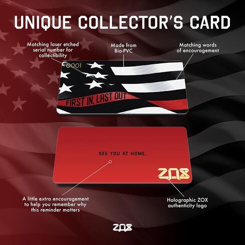 ZOX Interactive Hero Bracelets — First In, Last Out | Firefighter Gift, Tap Phone to Read Personal Thank-You Notes, Stretchy Elastic Wristband, Inspirational Accessories for Men & Women (Medium) in Kuwait