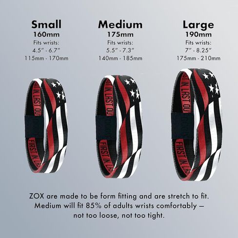 ZOX Interactive Hero Bracelets — First In, Last Out | Firefighter Gift, Tap Phone to Read Personal Thank-You Notes, Stretchy Elastic Wristband, Inspirational Accessories for Men & Women (Medium) in Kuwait