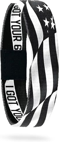 ZOX Interactive Hero Bracelets — I Got Your 6 | Military Veteran Gift, Tap Phone to Read Personal Thank-You Notes, Stretchy Elastic Wristband, Inspirational Accessories for Men & Women (Large) in Kuwait