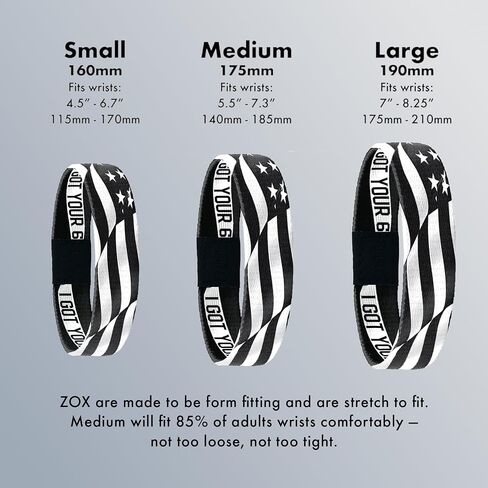 ZOX Interactive Hero Bracelets — I Got Your 6 | Military Veteran Gift, Tap Phone to Read Personal Thank-You Notes, Stretchy Elastic Wristband, Inspirational Accessories for Men & Women (Large) in Kuwait