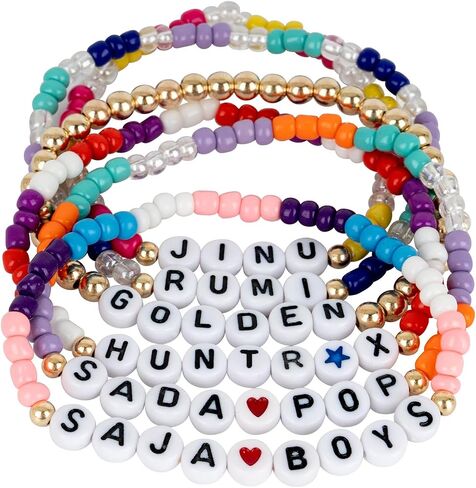 for KPop Merch Toys Bracelets Sets,Demon Costume Party Favors for Huntrix Merchandise for Rumi Mira Zoey Fans Cosplay Gifts Outfit Accessories Birthday Decor Friendship Jewelry for Women in Saudi Arabia