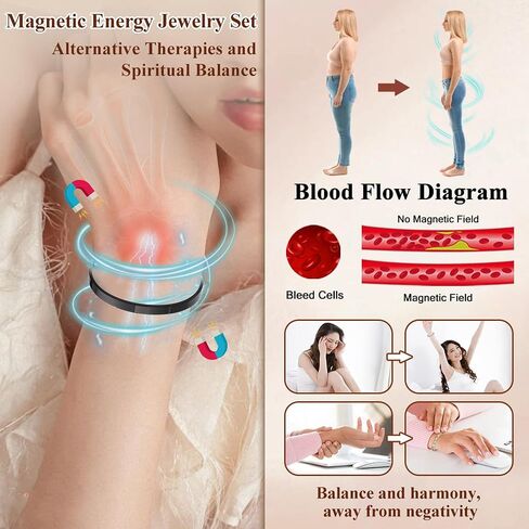 Vayro Bracelet Menopause, Original Mgntc Wellness Bracelet for Women and Men Adjustable Relief Pain Relieve Stress Cuff Bangle Stainless Steel Open Lightweight and Water-Resistant Bracelets in Kuwait