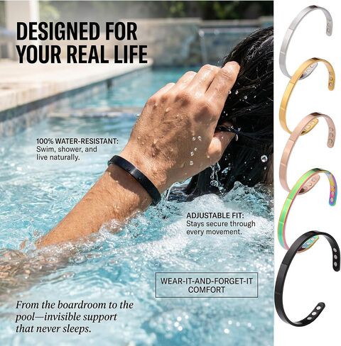 Vayro Bracelet Menopause, Original Mgntc Wellness Bracelet for Women and Men Adjustable Relief Pain Relieve Stress Cuff Bangle Stainless Steel Open Lightweight and Water-Resistant Bracelets in Kuwait