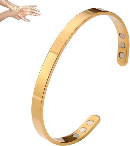 Vayro Bracelet Menopause, Original Mgntc Wellness Bracelet for Women and Men Adjustable Relief Pain Relieve Stress Cuff Bangle Stainless Steel Open Lightweight and Water-Resistant Bracelets in Kuwait