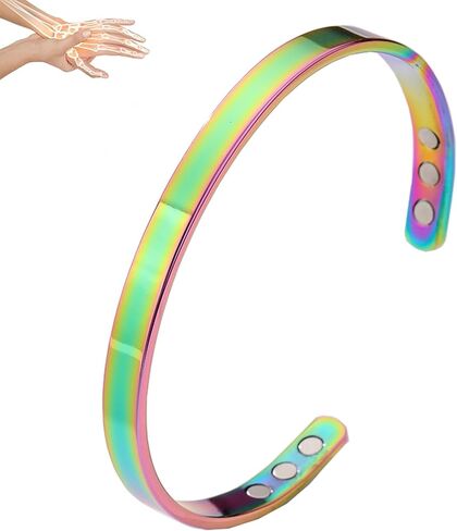 Vayro Bracelet Menopause, Original Mgntc Wellness Bracelet for Women and Men Adjustable Relief Pain Relieve Stress Cuff Bangle Stainless Steel Open Lightweight and Water-Resistant Bracelets in Kuwait