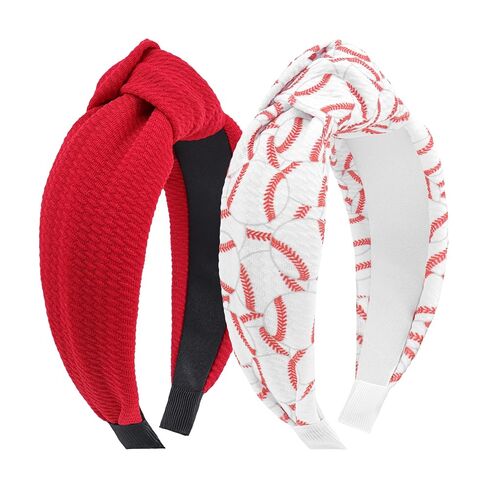 2PCS Baseball Knotted Headbands for Girls Softball Women Knot Headband Sports Outfits Hair Accessories for Toddler Kids Teen Girl in Saudi Arabia
