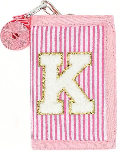 Cute Birthday Gifts for Girls Initial Kids Wallet Personalized Teen Girl Stuff Things Kindergarten Graduation Gifts （Pink K） in Saudi Arabia