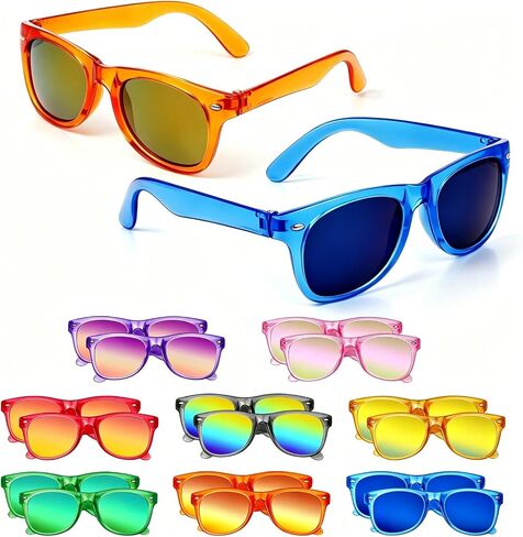 16 Pack 8 Colors Kids Sunglasses, UV400 Protection for Boys Girls Age 3-8, Perfect for Beach Pool Birthday Party Favors & Goody Bag Stuffers in Kuwait