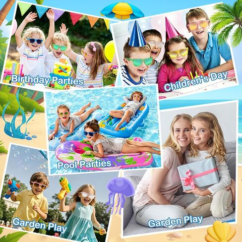 16 Pack 8 Colors Kids Sunglasses, UV400 Protection for Boys Girls Age 3-8, Perfect for Beach Pool Birthday Party Favors & Goody Bag Stuffers in Kuwait