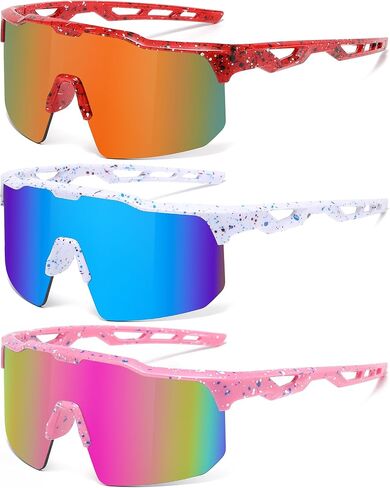 Youth Baseball Sunglasses for Boys Girls Softball Cycling Sports Sunglasses Kids Lightweight UV Protection in Kuwait