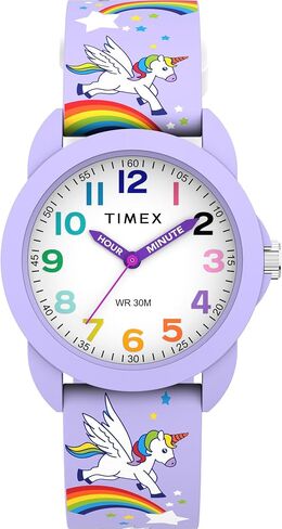 Timex Youth Kids Time Teacher 30mm Watch - Purple Strap White Dial Purple Case in Kuwait