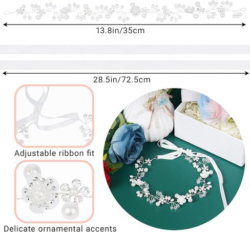 First Communion Veil Set - Catholic White Bow Veil and Flower Crown for Holy Communion Wedding Flower Girl Headpiece in Kuwait
