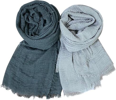 MANSHU 4PCS Women Soft Cotton Scarf Shawl Long, Wrap, Big Head Scarf B. in Kuwait