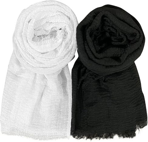MANSHU 4PCS Women Soft Cotton Scarf Shawl Long, Wrap, Big Head Scarf B. in Kuwait