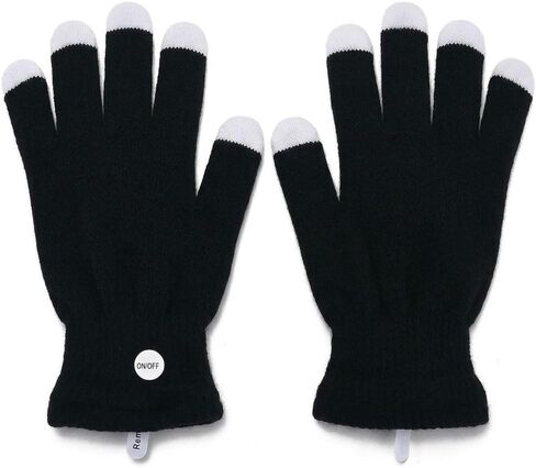 Black Light Show LED Gloves with Color Changing Light Up Fingertips, Flashing Sensory Toys for Autism, Cool Party Gifts for Kids Teens Adults in Kuwait