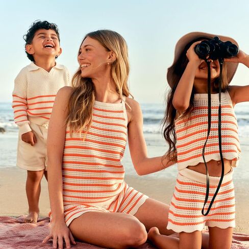 Amazon Essentials x Sofia Grainge Mommy & Me Cotton Crochet Sweaters & Tank Sets in Kuwait
