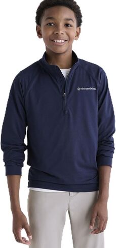 vineyard vines Boys' Boys Island Time Raglan Quarter Zip in Saudi Arabia