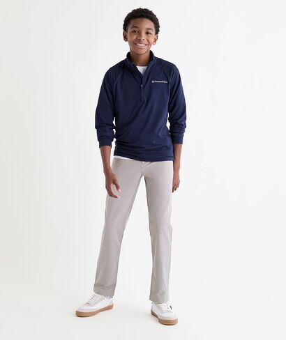 vineyard vines Boys' Boys Island Time Raglan Quarter Zip in Saudi Arabia