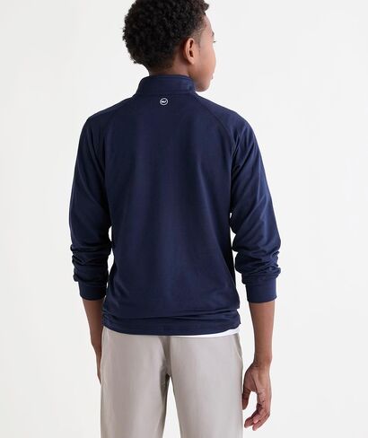 vineyard vines Boys' Boys Island Time Raglan Quarter Zip in Saudi Arabia