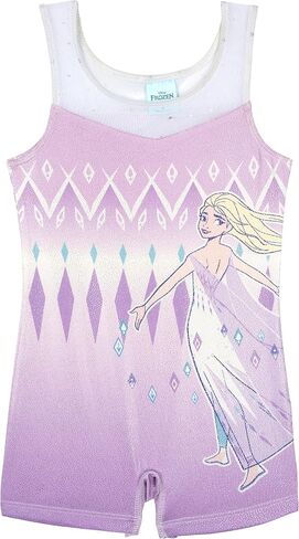 Disney Girls Gymnastics Leotard Romper Toddler to Big Kid Sizes (2T - 10-12) in Kuwait