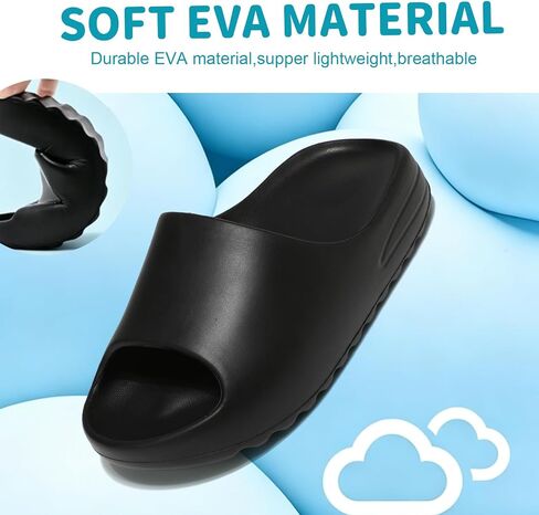 Kids Cloud Slides Pillow Slippers for Boys Girls,Non-Slip Shower Shoes for Indoor Outdoor,Bathroom Pool Sandals Summer Beach Lightweight Comfort Thick Sole Slipper in Kuwait
