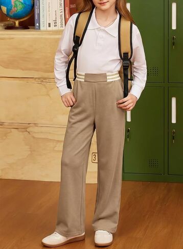 blibean Girls School Uniform Pants Straight Dress Bottoms Size 6-15 Years in Kuwait