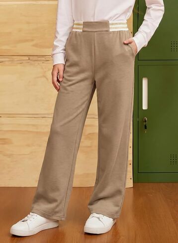 blibean Girls School Uniform Pants Straight Dress Bottoms Size 6-15 Years in Kuwait