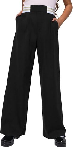blibean Girls School Uniform Pants Straight Dress Bottoms Size 6-15 Years in Kuwait