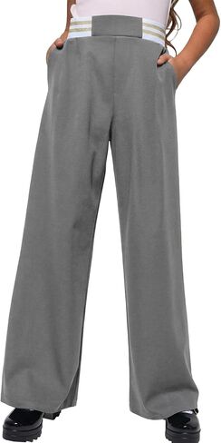 blibean Girls School Uniform Pants Straight Dress Bottoms Size 6-15 Years in Kuwait