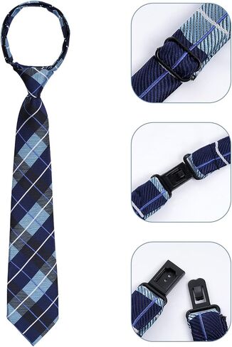 Sucrain 5pcs Boy's Necktie Pre-tied Adjustable Neck Strap Tie for Graduation School Uniforms Wedding Cosplay in Kuwait