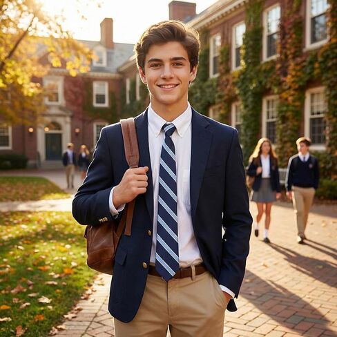Sucrain 5pcs Boy's Necktie Pre-tied Adjustable Neck Strap Tie for Graduation School Uniforms Wedding Cosplay in Kuwait