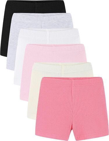 Bumeex Girls Bike Shorts Cartwheel Biker 6 Pack Spring Summer Clothes Safety Shorts Under Dress Dance Age 2-12 in Kuwait