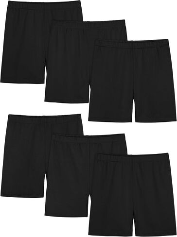 6 Pack Girls Bike Shorts Cartwheel Toddler Biker Under Dress Dance Multi-Color Kids Shorts Girls Clothes in Kuwait