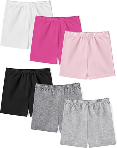 Girls Bike Shorts 6 Pack Toddler Biker Shorts Soft Stretchy Cartwheel Undershorts for Under Dresses and Dance in Kuwait