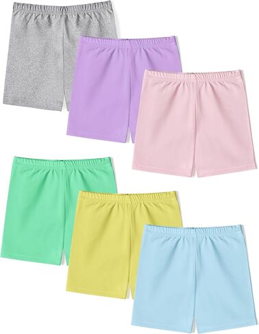 Girls Bike Shorts 6 Pack Toddler Biker Shorts Soft Stretchy Cartwheel Undershorts for Under Dresses and Dance in Kuwait