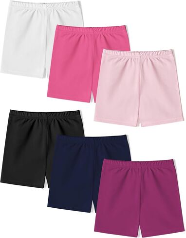 Girls Bike Shorts 6 Pack Toddler Biker Shorts Soft Stretchy Cartwheel Undershorts for Under Dresses and Dance in Kuwait